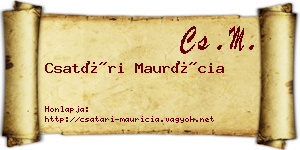 Csatári Maurícia névjegykártya